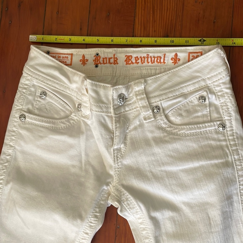 Rock revival white jeans size 25